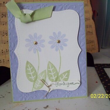 Thank You card I made last night at a Stamping Up party!
